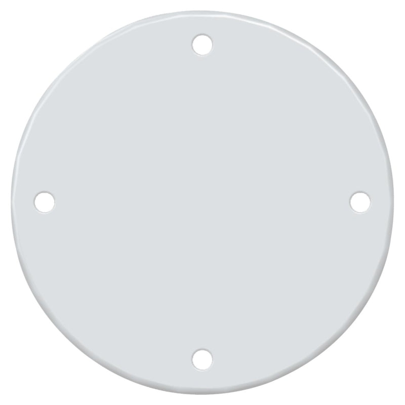 BWF RBCWV Cover, 4 in Dia, Round, Aluminum, White, Powder-Coated