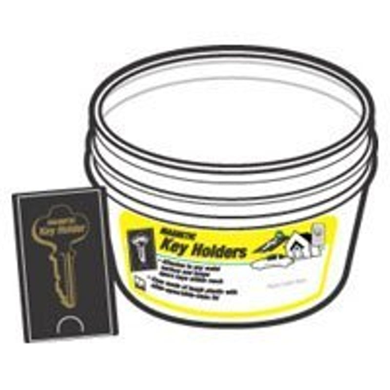 Hy-Ko KB199-BKT Magnetic Key Holder, Plastic, Black, 1.75 in W, 3.0 in H, 0.5 in D, Pack of 15