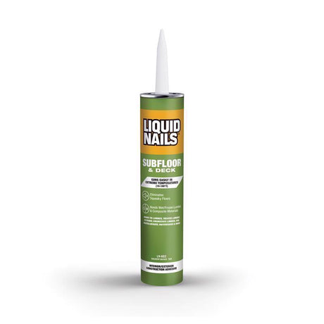 Liquid Nails Subfloor & Deck Synthetic Rubber Construction Adhesive 10 oz, Pack of 12