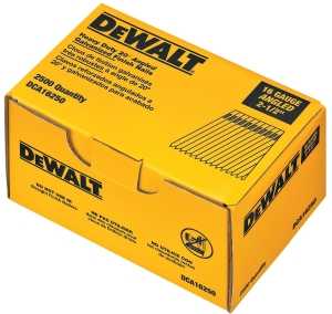 DEWALT DCA16250 Series Finish Nail, Glue Collation, 2-1/2 in L, 16 Gauge, Steel, Suitable for: DC618K Finish Nailer