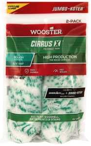 Wooster RR334-4 1/2 Mini Roller Cover, 3/4 in Thick Nap, 4-1/2 in L, Fabric Cover, Green/White
