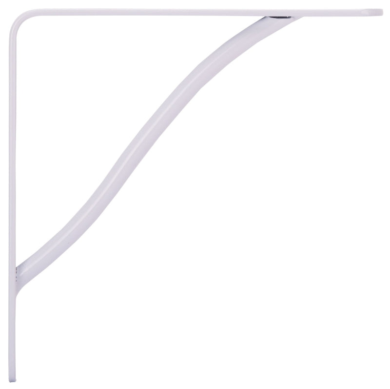 ProSource SB-006PS Decorative and Elegant Shelf Bracket, 132 lb/Pair, 6 in L, 6 in H, Steel, White