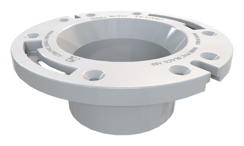 Oatey 43503 Closet Flange, 2.36 in W Dimensions, 3, 4 in Connection, PVC, White, For: Most Toilets