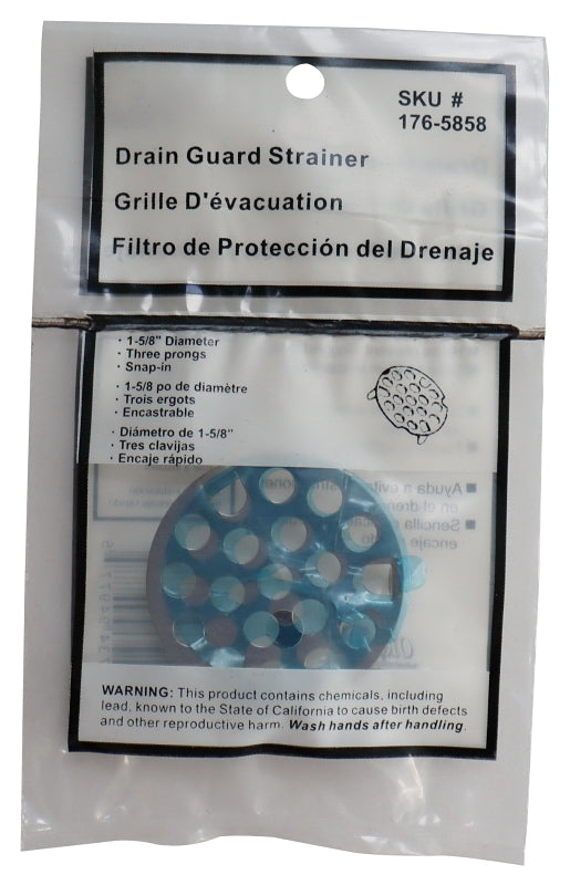 ProSource PMB-146 Drain Guard Strainer, 1-5/8 in Dia, For: Bath Tub or Wash Basin