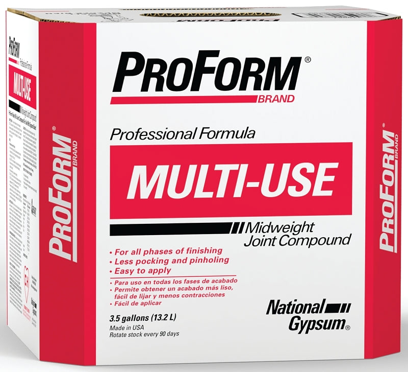 Proform JT0087 Multi-Use Joint Compound, Paste, Gray, 3.5 gal
