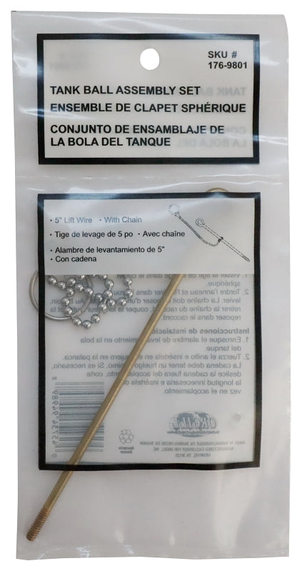 ProSource PMB-197 Toilet Flapper Lift Wire, Brass