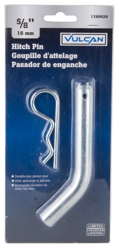 Vulcan HP-58 Hitch Pin, 5/8 in Dia Pin, 5 in OAL, Steel, Zinc
