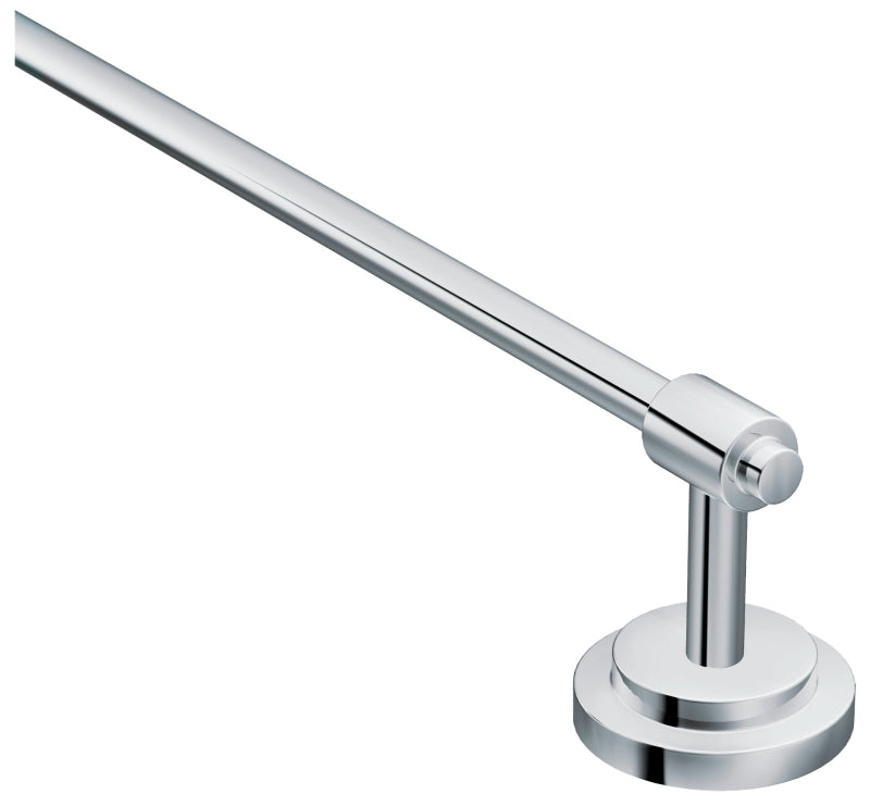 Moen DN0724CH Towel Bar, 3.11 in Projection, 26.44 in OAL, 3.11 in OAW, 24 in L Rod, Aluminum, Chrome, Surface
