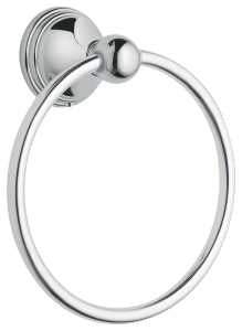 Moen Preston Series DN8486CH Towel Ring, 6-1/4 in Dia Ring, 22 lb, Brass/Zinc, Polished Chrome, Screw Mounting