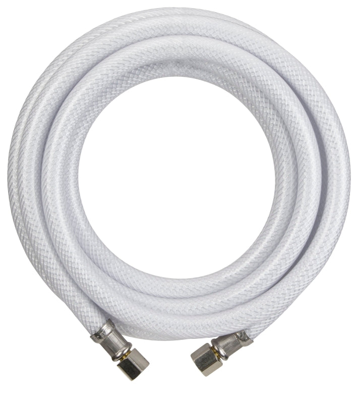 Plumb Pak PP255610 Ice Maker Supply Line, 1/4 in Inlet, Compression Inlet, 1/4 in Outlet, Compression Outlet, PVC Tubing