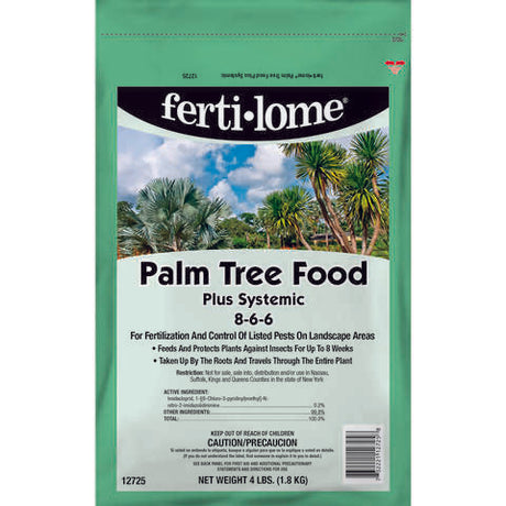 Ferti-lome PALM TREE FOOD PLUS SYSTEMIC 8-6-6 Granules Plant Food 4 lb
