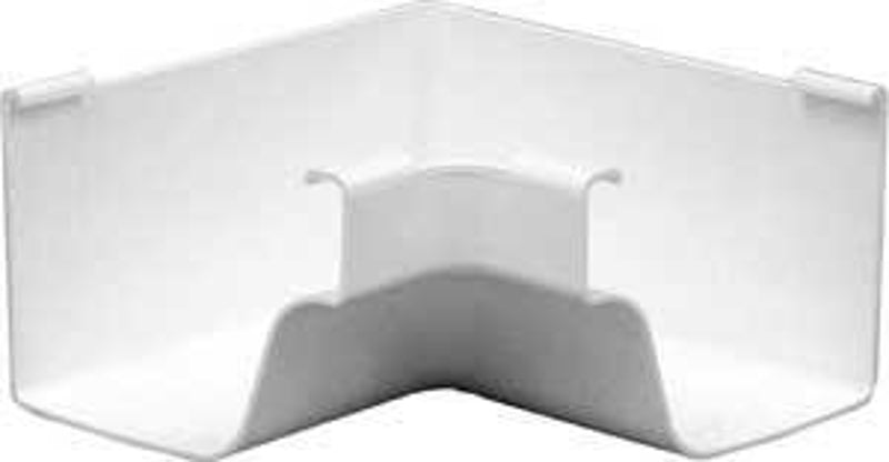 Euramax M0504HPT Gutter Inside Corner, 5 in Gutter, Vinyl, White