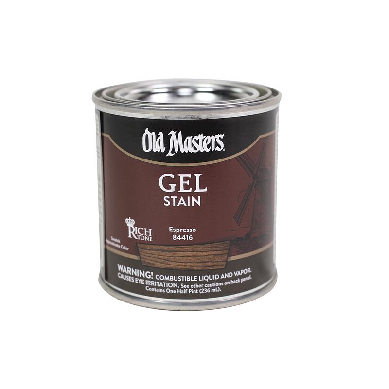 Old Masters Semi-Transparent Espresso Oil-Based Alkyd Gel Stain 1/2 pt, Pack of 6