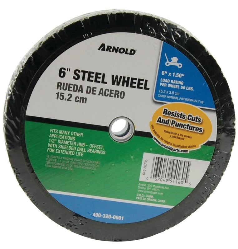 Arnold 490-320-0001 Tread Wheel, Specifications: 1-3/8 in L Hub, Steel
