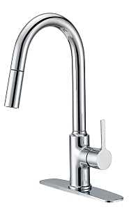 Boston Harbor FP4AF227CP Contemporary Pull-Down Kitchen Faucet, 1.8 gpm, 1-Handle, 1 or 3-Faucet Hole