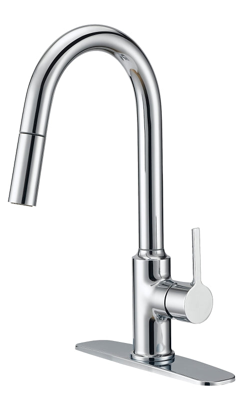 Boston Harbor FP4AF227CP Contemporary Pull-Down Kitchen Faucet, 1.8 gpm, 1-Handle, 1 or 3-Faucet Hole