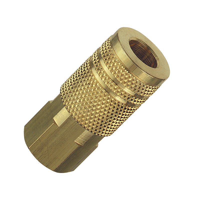 Amflo Brass 1/4 in. I/M Style Coupler 3/8 in. Female 1 pc, Pack of 10