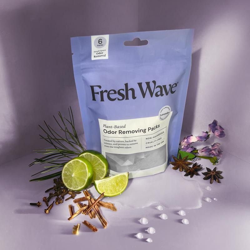 Fresh Wave Lavender Lavender Scent Odor Removing Packs 4.5 oz Beads, Pack of 6