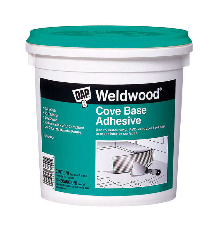 DAP Weldwood High Strength Synthetic Acrylic Latex Off White Cove Base Adhesive 1 qt