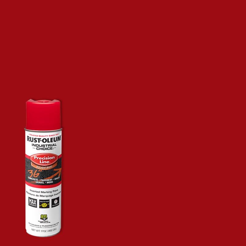 Rust-Oleum Industrial Choice Red Inverted Marking Paint 17 oz, Pack of 6