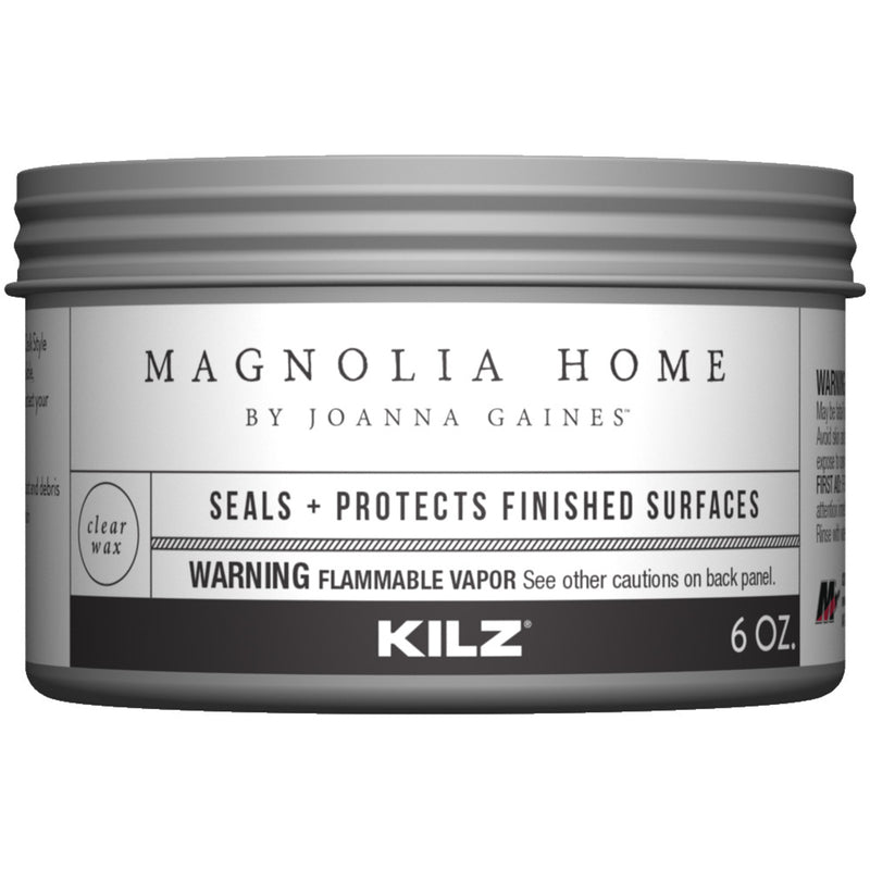 Magnolia Home by Joanna Gaines Kilz Transparent Flat Clear Finishing Wax 6 oz, Pack of 6