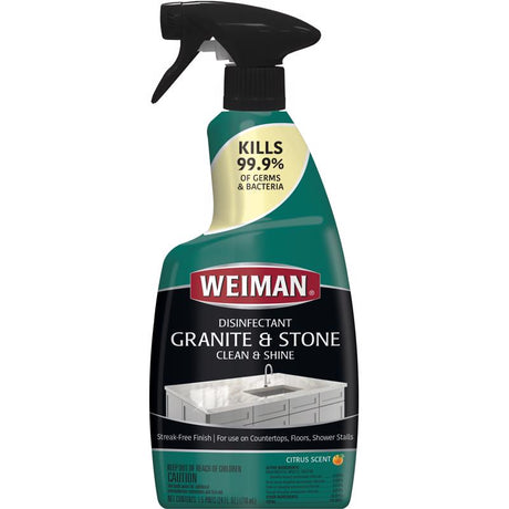 Weiman Citrus Scent Granite Cleaner and Polish 24 oz Liquid, Pack of 6