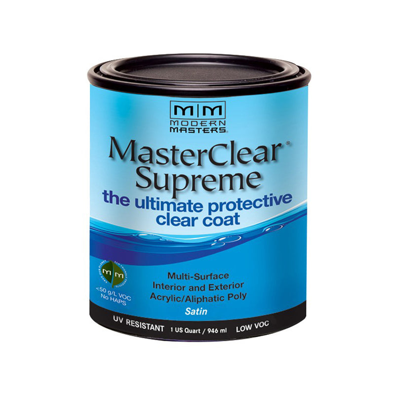 Modern Masters MasterClear Supreme Satin Clear Water-Based Protective Coating 1 qt