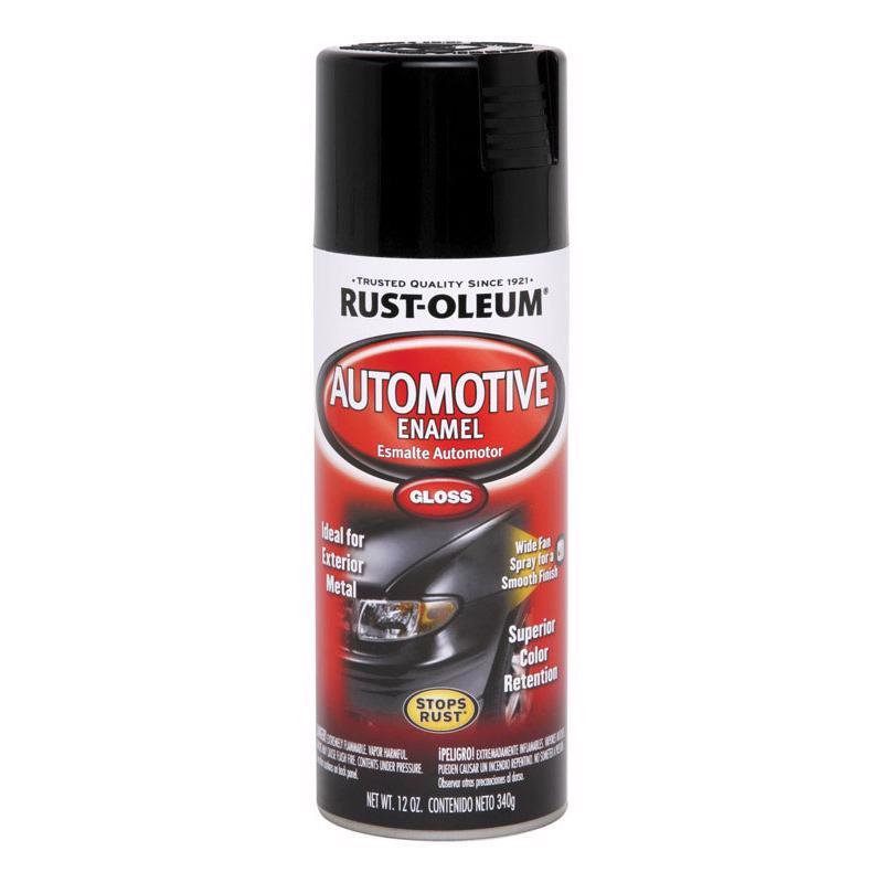Rust-Oleum Automotive Gloss Black Enamel Spray Paint 12 oz, Pack of 6