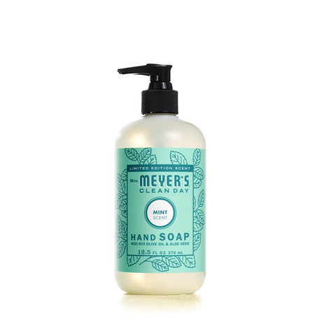Mrs. Meyer's Clean Day Organic Mint Scent Hand Soap 12.5 oz, Pack of 6