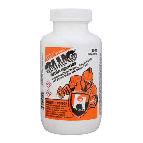 Oatey Glug Crystals Drain Opener 20 oz, Pack of 24