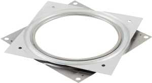 Shepherd Hardware 9548 Series Lazy Susan Turntable, 6 in Dia, Square, 500 lb, Metal Shelf, Zinc