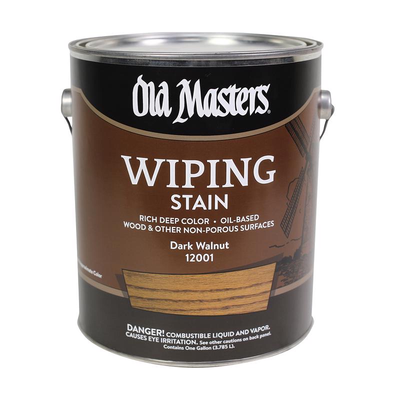 Old Masters 12001 Wiping Stain, Dark Walnut, Liquid, 1 gal, Can, Pack of 2