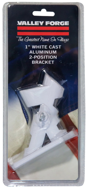 Valley Forge 60752 Flag Pole Bracket, Aluminum, White