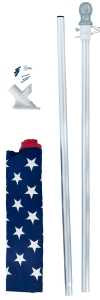 Valley Forge SSTINT-AM6 Flag Kit, Includes: (2) 6 ft Aluminum Pole with 2-Position HDPE Bracket