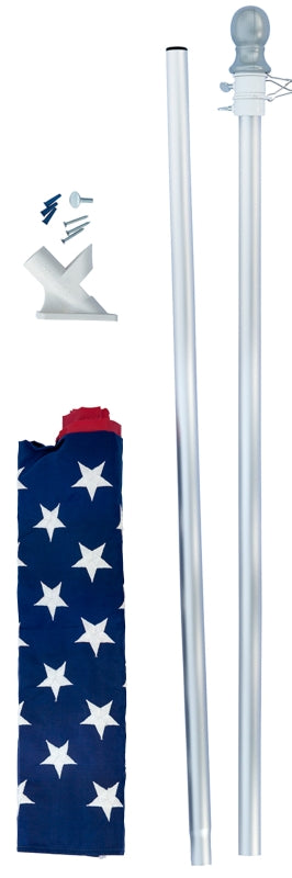 Valley Forge SSTINT-AM6 Flag Kit, Includes: (2) 6 ft Aluminum Pole with 2-Position HDPE Bracket