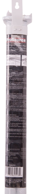 ProSource 21012PHX-PS Adjustable Closet Rod, 18 to 30 in L, Steel