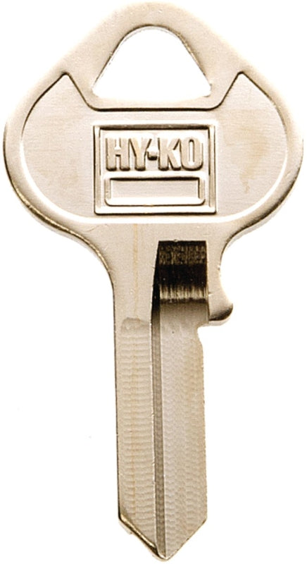 Hy-Ko 11010MH1 Key Blank, Brass, Nickel, For: Master Cabinet, House Locks and Padlocks, MH1 Key Number, Pack of 10