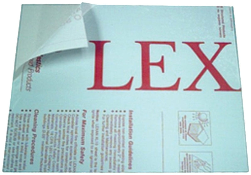Plaskolite 1PC3244A Safety Sheet, 44 in L, 32 in W, 0.093 in Thick, Clear, Pack of 6