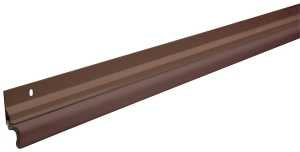 Frost King VA38B Kerf Door Set Weatherstrip, 1-1/2 in W, 3/4 in Thick, 84 in L, Aluminum, Brown