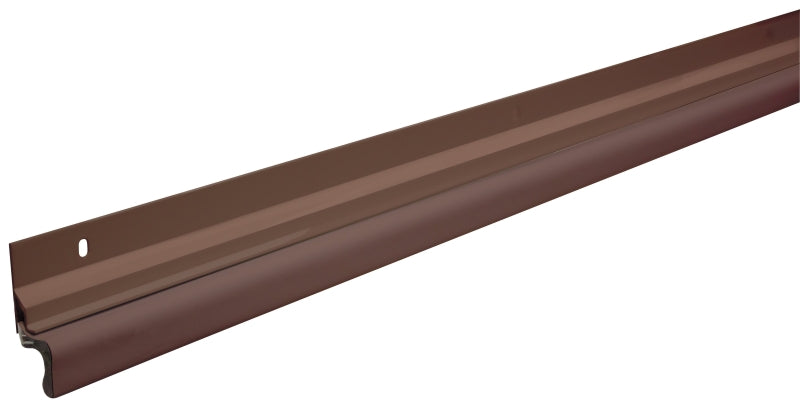 Frost King VA38B Kerf Door Set Weatherstrip, 1-1/2 in W, 3/4 in Thick, 84 in L, Aluminum, Brown