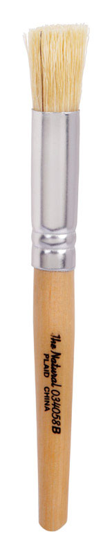 Plaid Stencil Decor 5/8 in. Round Stencil Paint Brush, Pack of 6