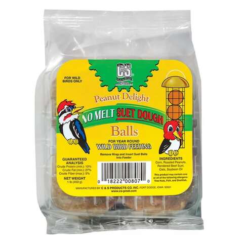 C&S Suet Balls All Wild Birds Peanut Dough 1.05 lb