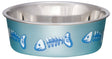 Loving Pets 7750 Cat Bowl, 0.5 pt Volume, Stainless Steel, Blue