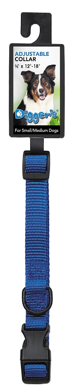 Digger's 2938002 Adjustable Collar, 12 to 18 in L Collar, 5/8 in W Collar, Blue