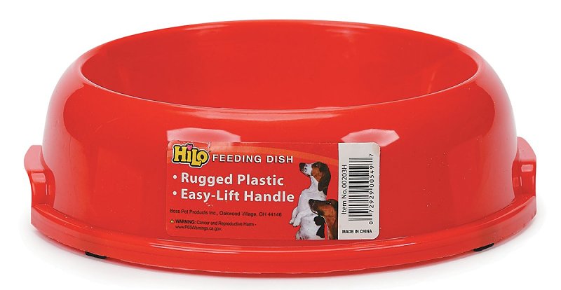 HiLo 00203H Dog Feeding Bowl, L, 28 oz Volume, Plastic