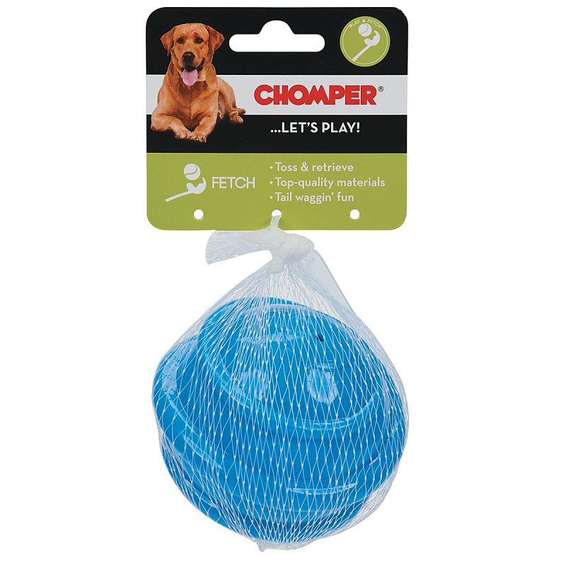Chomper WB15557 L Dog Toy, 4 in, Squeaky Spiral Ball, Thermoplastic Rubber, Assorted
