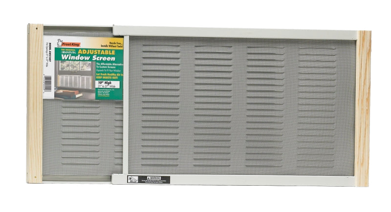 Frost King W.B. Marvin AWS1207 Window Screen, 10 in L, 21 to 37 in W, Aluminum