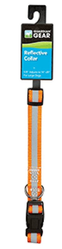 Guardian Gear ZA984 14 19 Dog Collar, 14 to 20 in L Collar, 5/8 in W Collar, Nylon, Blue, Reflective Taping