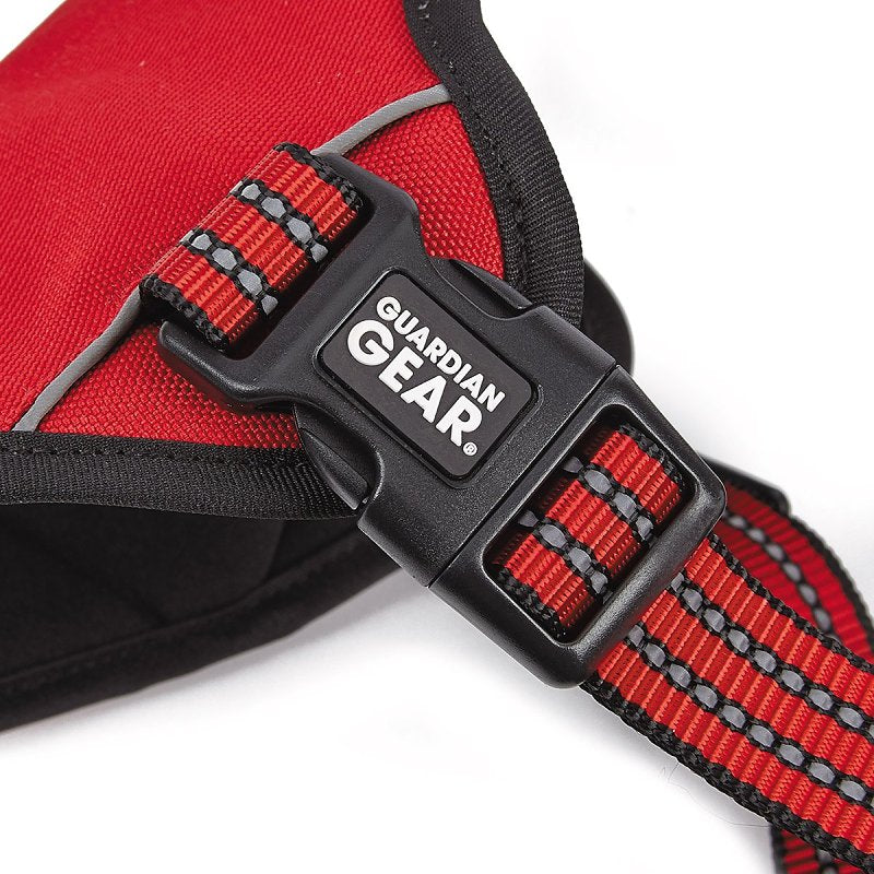 Guardian Gear ZA0031 20 83 Reflective Harness, 24 to 35 in, Fastening Method: O-Ring Strap, Nylon Harness, True Red