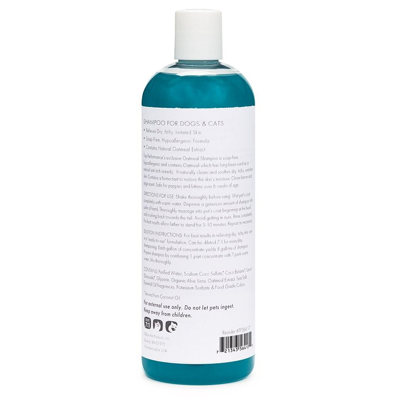 Top Performance TP564-17 Pet Shampoo, Liquid, Blue, Oatmeal, 17 oz